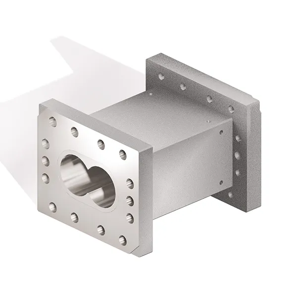 Closed barrel section for a twin-screw extruder